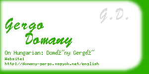 gergo domany business card